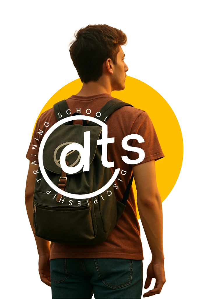 DTS student with backpack